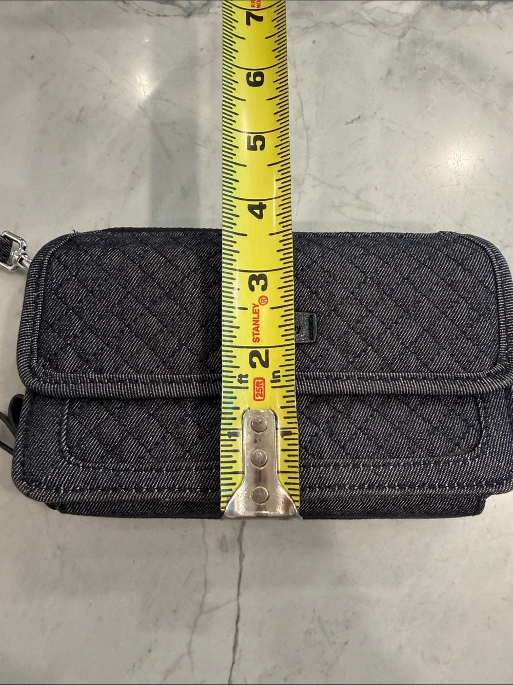 Vera Bradley Quilted Denim-Style Wristlet in Dark Blue-Gray - Picture 9 of 13